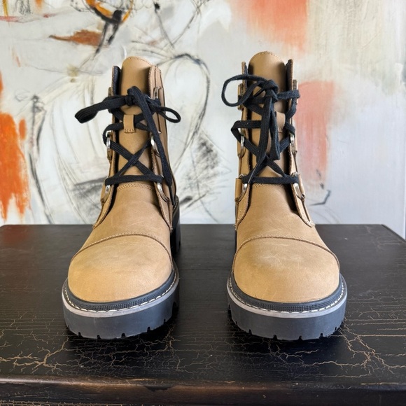 Sorel Tan Joan Now Lace-Up Boots with Chunky Sole 9.5 - Picture 9 of 12